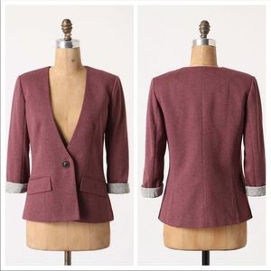 Mauve Anthropologie Cartonnier Blazer-S
